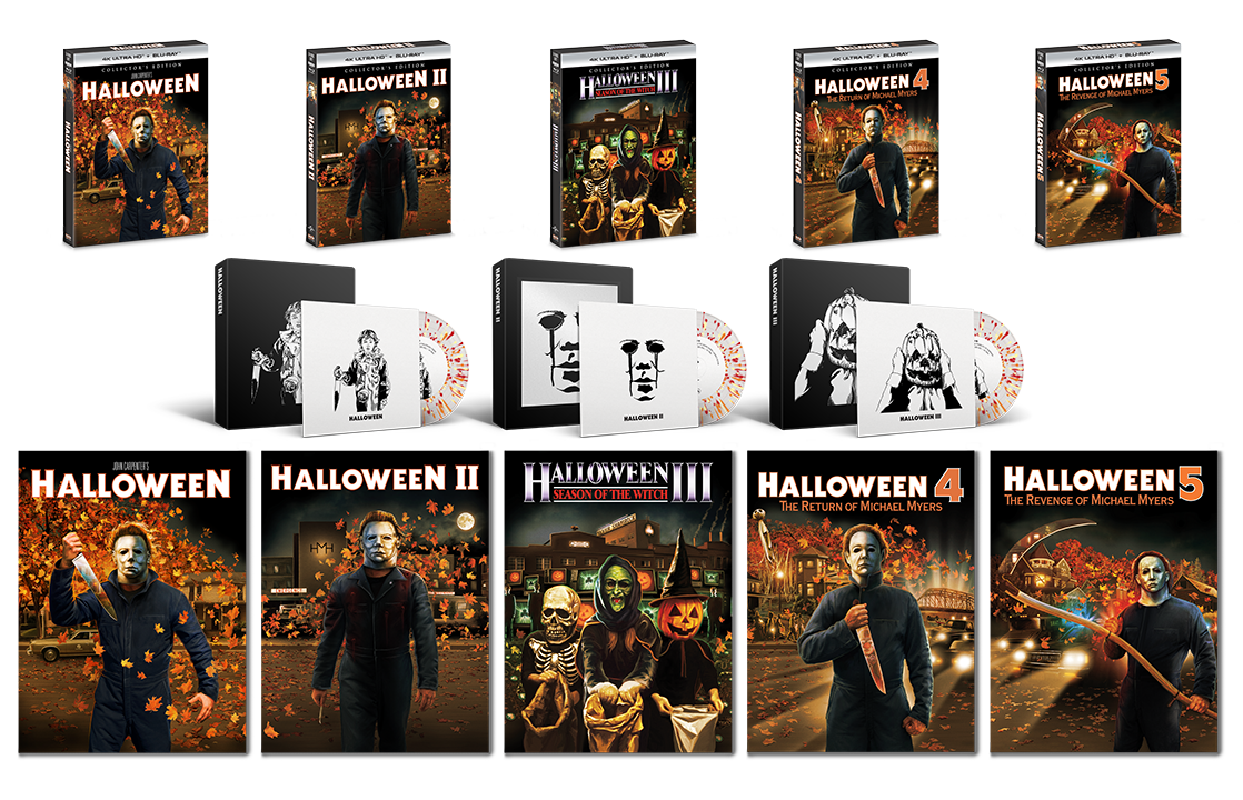 Halloween 1-5 + Exclusive Posters + Vinyl - UHD/Blu-ray/Vinyl 